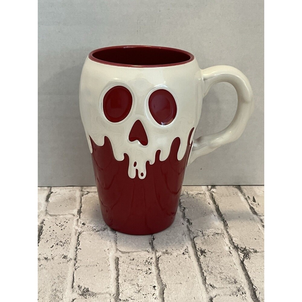Disney Poison Apple Ceramic 16 oz Travel Mug Snow White Coffee Tea Iridescent